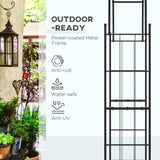 Metal Outdoor Garden Arch Trellis 223cm High - Velmora