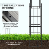 Metal Outdoor Garden Arch Trellis 223cm High - Velmora