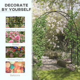 Metal Outdoor Garden Arch Trellis 223cm High - Velmora