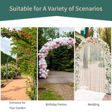 Metal Outdoor Garden Arch Trellis 226cm High - Velmora