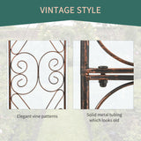 Metal Outdoor Garden Arch Trellis 226cm High - Velmora