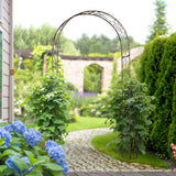 Metal Outdoor Garden Arch Trellis 226cm High - Velmora