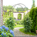 Metal Outdoor Garden Arch Trellis 240cm High - Velmora