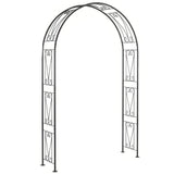 Metal Outdoor Garden Arch Trellis 246cm High - Velmora