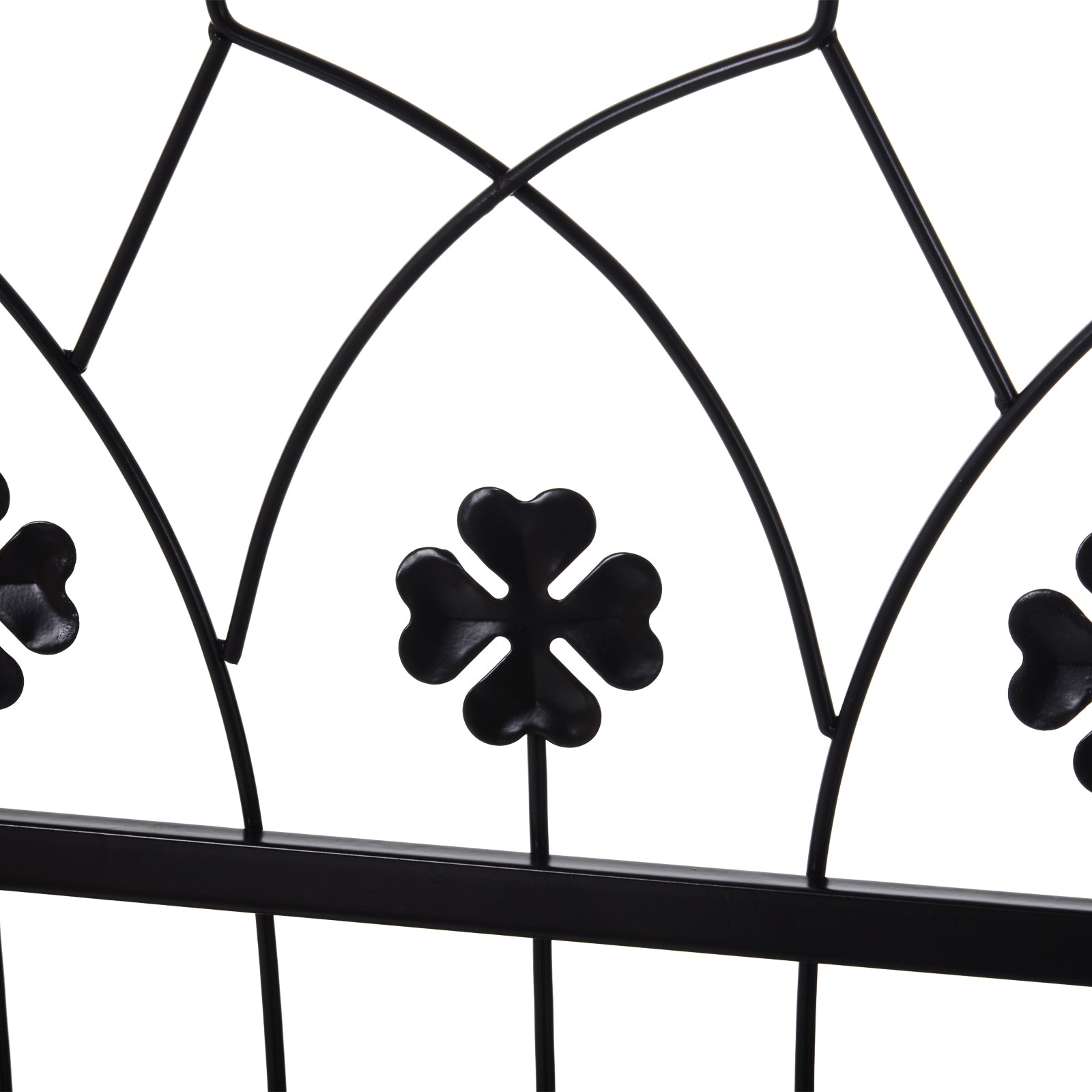 Metal Outdoor Garden Arch Trellis With Gate 212cm High - Velmora