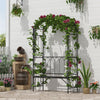 Metal Outdoor Garden Bench 115cm Wide With Arch - Velmora