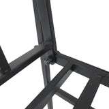 Metal Outdoor Garden Bench 203cm Wide With Arch - Velmora