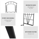 Metal Outdoor Garden Bench 203cm Wide With Arch - Velmora