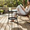 Metal Outdoor Garden Patio Side Table Round - Velmora