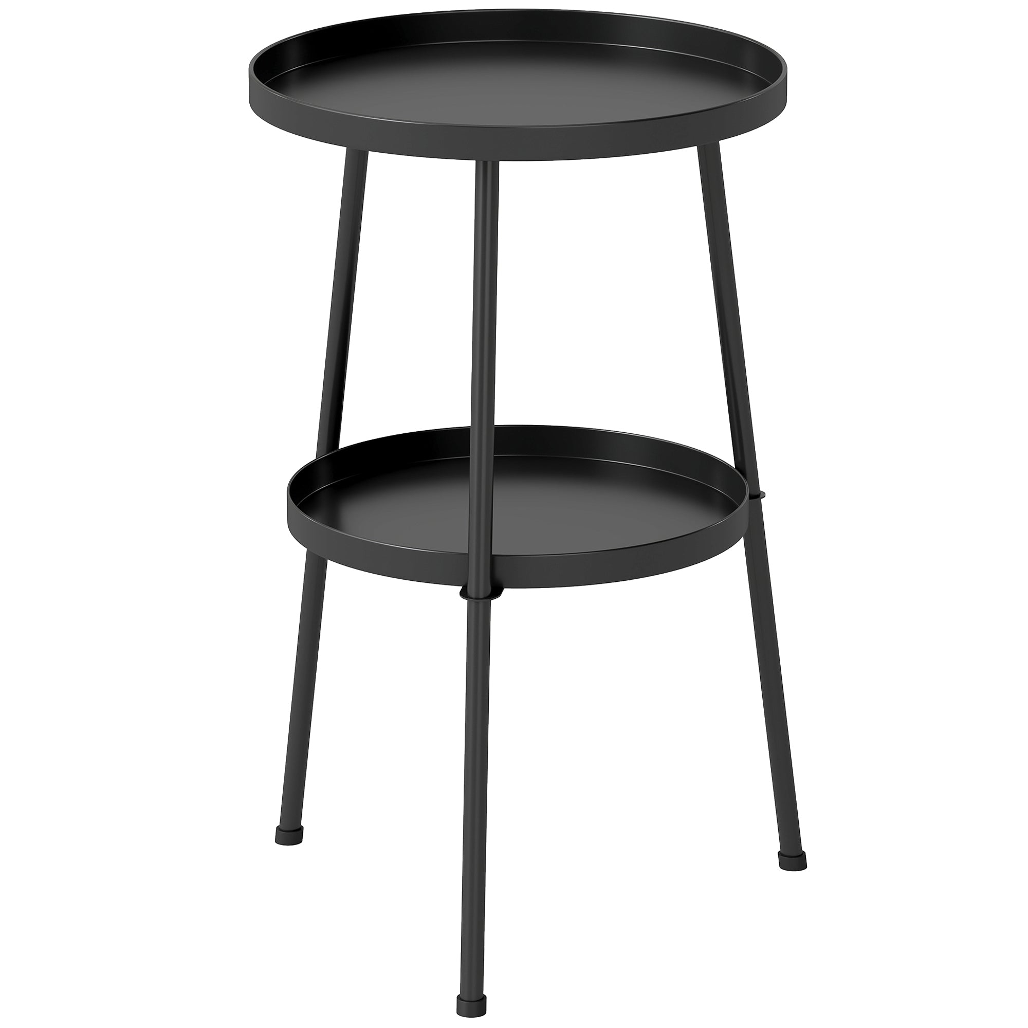 Metal Outdoor Garden Patio Side Table Round - Velmora