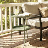 Metal Outdoor Garden Patio Side Table Round - Velmora