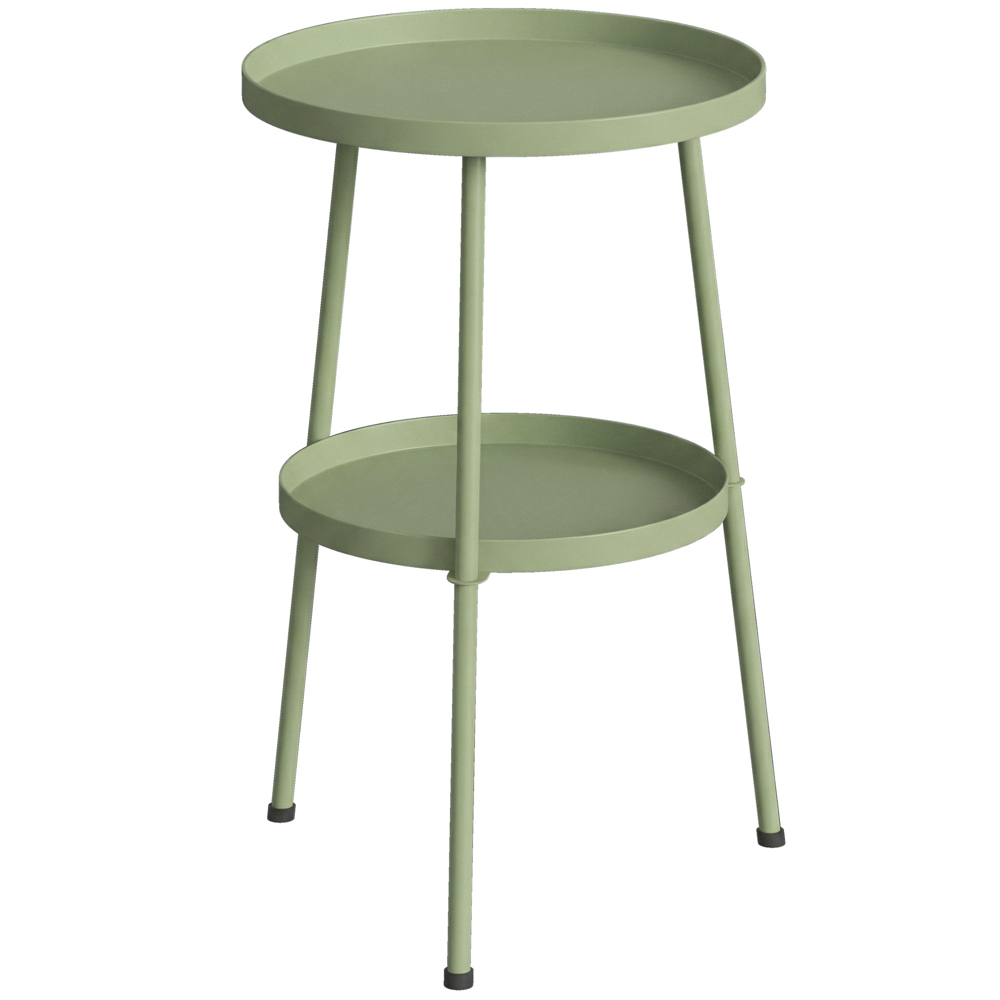Metal Outdoor Garden Patio Side Table Round - Velmora