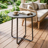 Metal Outdoor Garden Side Table Round - Velmora