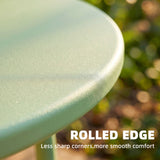 Metal Outdoor Garden Side Table Round - Velmora