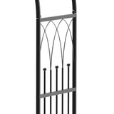 Metal Outdoor Patio Garden Bench 115cm Wide With Arch - Velmora