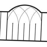 Metal Outdoor Patio Garden Bench 115cm Wide With Arch - Velmora
