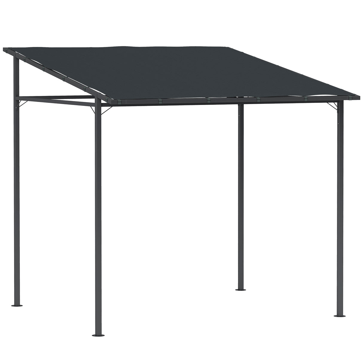Metal Pergola Gazebo 238cm Width x 238cm Depth - Velmora