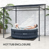 Metal Pergola Gazebo 238cm Width x 238cm Depth - Velmora