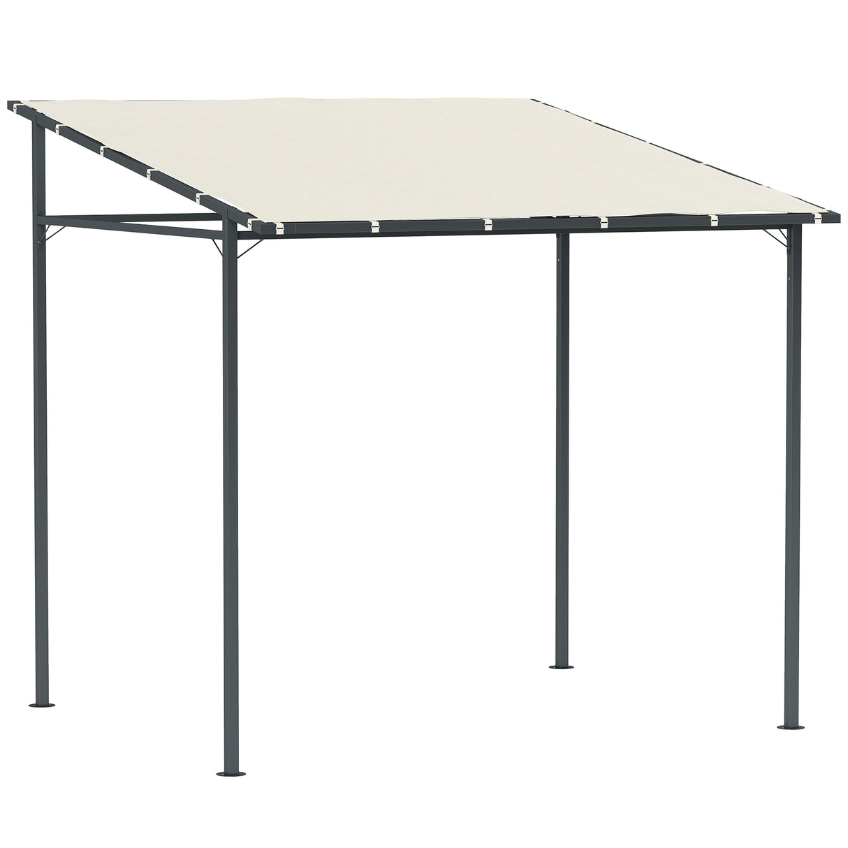 Metal Pergola Gazebo 238cm Width x 238cm Depth - Velmora