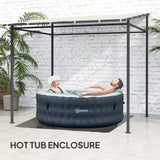 Metal Pergola Gazebo 238cm Width x 238cm Depth - Velmora