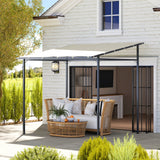Metal Pergola Gazebo 238cm Width x 238cm Depth - Velmora