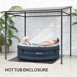 Metal Pergola Gazebo 238cm Width x 238cm Depth - Velmora