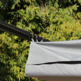 Metal Pergola Gazebo Awning Retractable Canopy 350cm Width x 350cm Depth - Velmora