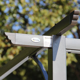 Metal Pergola Gazebo Awning Retractable Canopy 350cm Width x 350cm Depth - Velmora