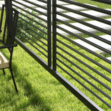 Metal Pergola With Retractable Fabric Roof 280cm Width x 300cm Depth - Velmora