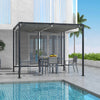 Metal Pergola With Retractable Fabric Roof 280cm Width x 300cm Depth - Velmora