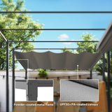 Metal Pergola With Retractable Roof 298cm Width x 297cm Depth - Velmora