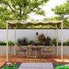 Metal Pergola With Retractable Roof 298cm Width x 297cm Depth - Velmora