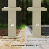 Metal Pergola With Retractable Roof 298cm Width x 297cm Depth - Velmora