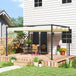 Metal Pergola With Retractable Roof 400cm Width x 300cm Depth - Velmora