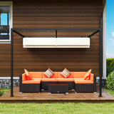 Metal Pergola With Sliding Canopy 297cm Width x 297cm Depth - Velmora