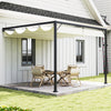 Metal Pergola With Sliding Canopy 297cm Width x 297cm Depth - Velmora