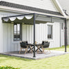 Metal Pergola With Sliding Canopy 297cm Width x 297cm Depth - Velmora