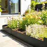 Metal Picket Garden Fence Panels 102cm Wide x 15cm High in Set Of 5 - Velmora