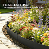 Metal Picket Garden Fence Panels 102cm Wide x 15cm High in Set Of 5 - Velmora