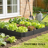 Metal Picket Garden Fence Panels 102cm Wide x 20cm High in Set Of 5 - Velmora