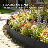 Metal Picket Garden Fence Panels 102cm Wide x 20cm High in Set Of 5 - Velmora