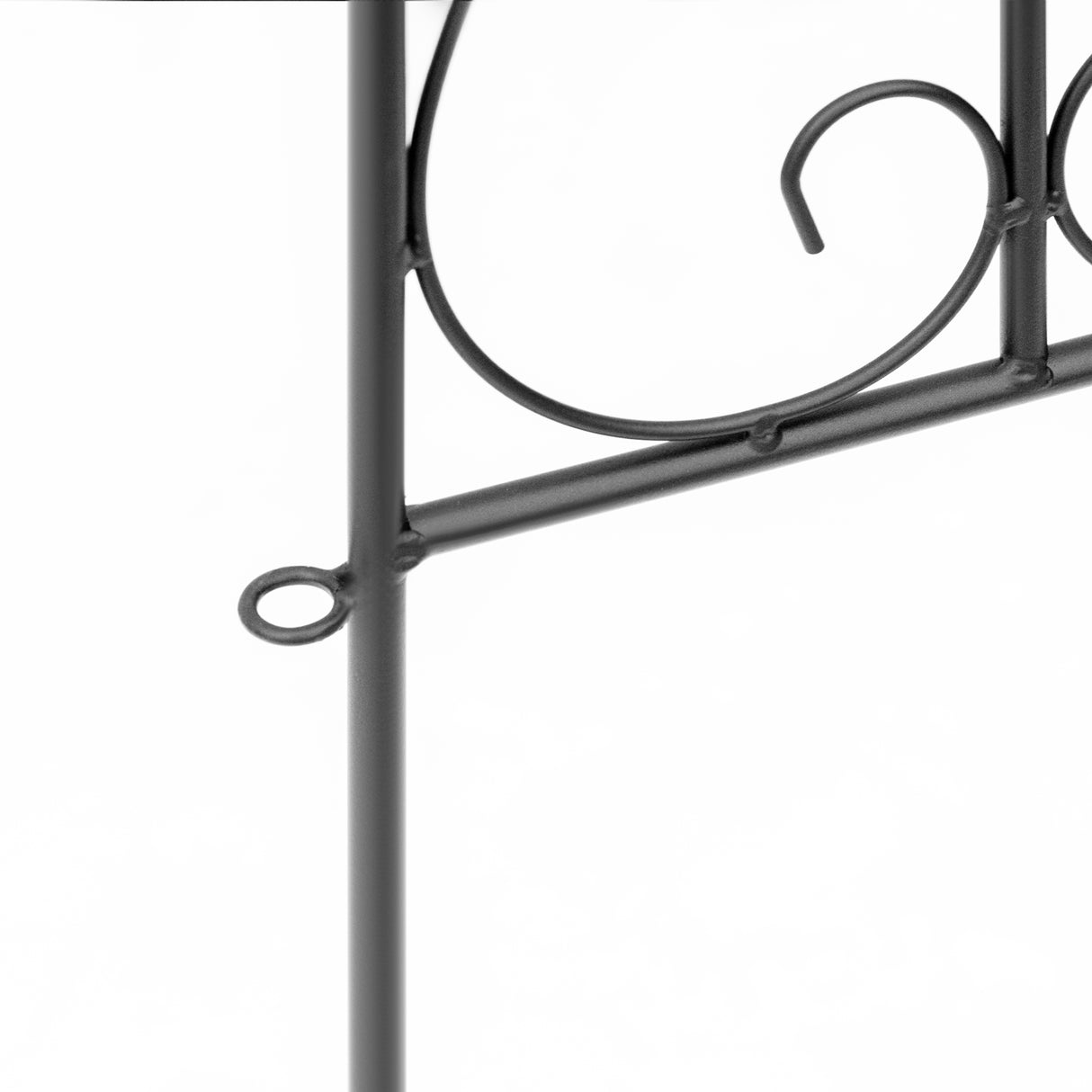 Metal Picket Garden Fence Panels 307cm Wide in Set Of 5 - Velmora