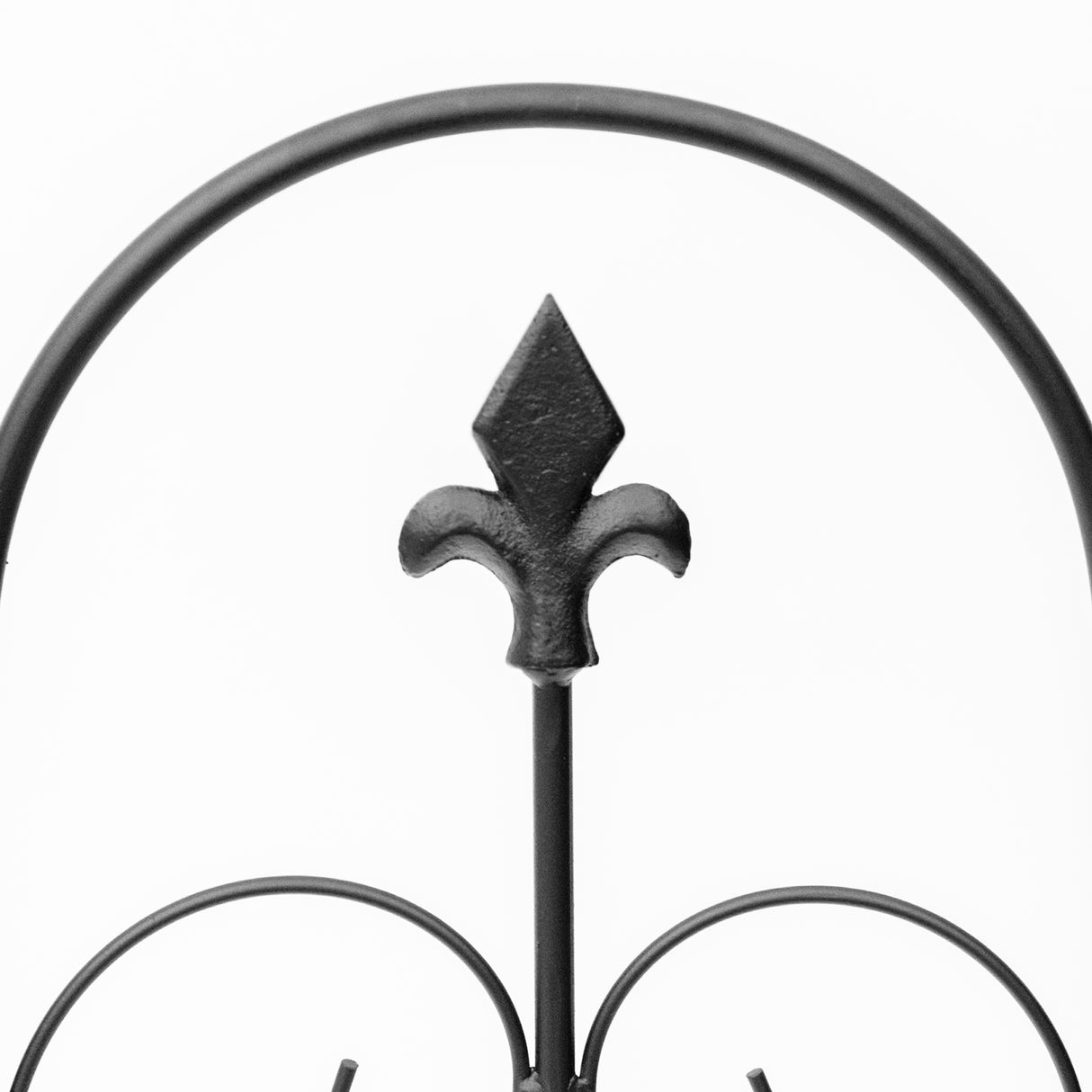 Metal Picket Garden Fence Panels 307cm Wide in Set Of 5 - Velmora
