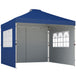 Metal Pop Up Gazebo 297cm Width x 297cm Depth With 3 Sidewalls - Velmora
