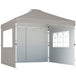 Metal Pop Up Gazebo 297cm Width x 297cm Depth With 3 Sidewalls - Velmora