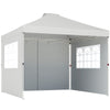 Metal Pop Up Gazebo 297cm Width x 297cm Depth With 3 Sidewalls - Velmora