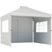 Metal Pop Up Gazebo 297cm Width x 297cm Depth With 3 Sidewalls - Velmora