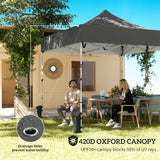 Metal Pop Up Gazebo 300cm Width x 300cm Depth With Sidewalls - Velmora
