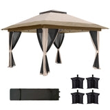 Metal Pop Up Gazebo 356cm Width x 356 Depth - Velmora