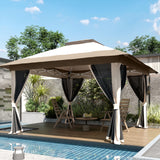Metal Pop Up Gazebo 356cm Width x 356 Depth - Velmora